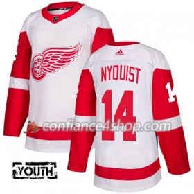 Adidas Maillot de Hockey Detroit Red Wings Gustav Nyquist 14 2017-2018 Blanc Authentic - Enfant
